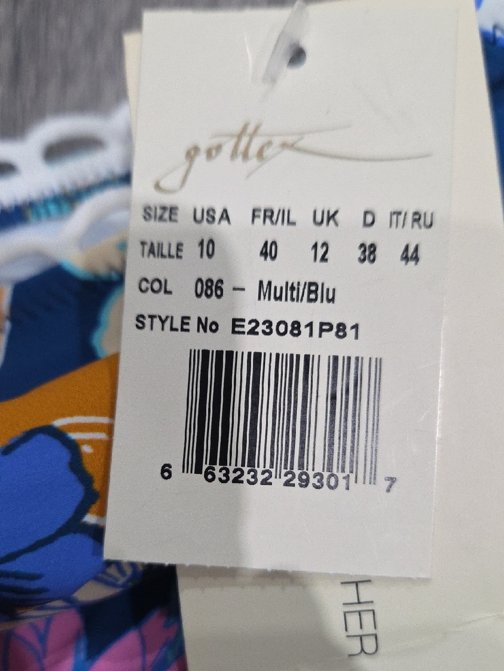 NWT Gottex Floral High Wasted Bikini Bottom S8ze 10 - Picture 4 of 4